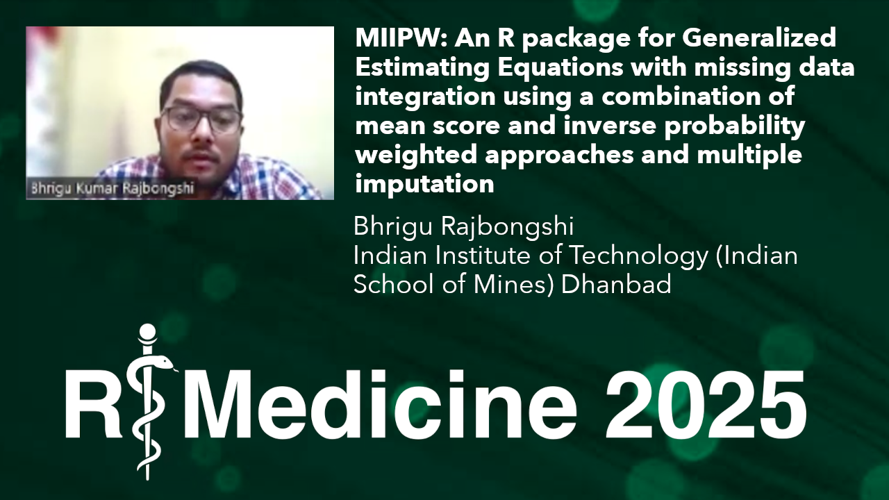 MIIPW: An R package for Generalized Estimating Equations with missing data integration - Bhrigu Rajbongshi