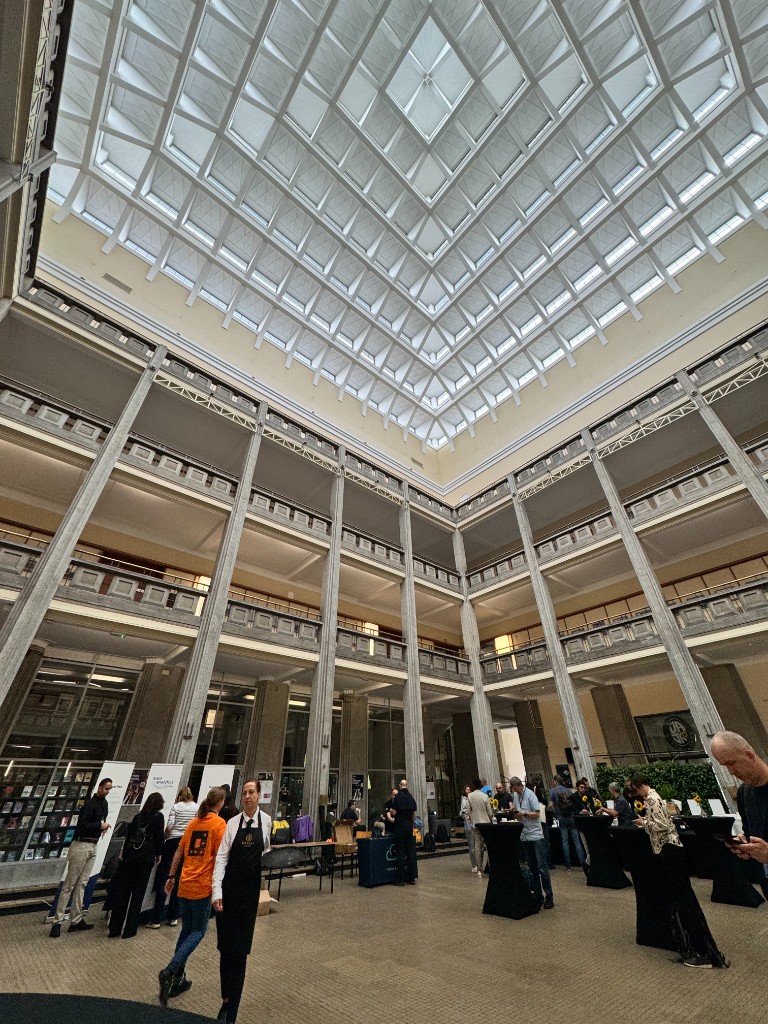 Atrium at SGH Warsaw School of Economics during useR! 2026